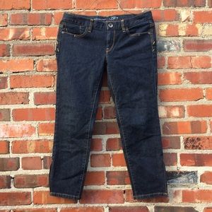 LOFT Modern Crop Ankle Zip Jeans
